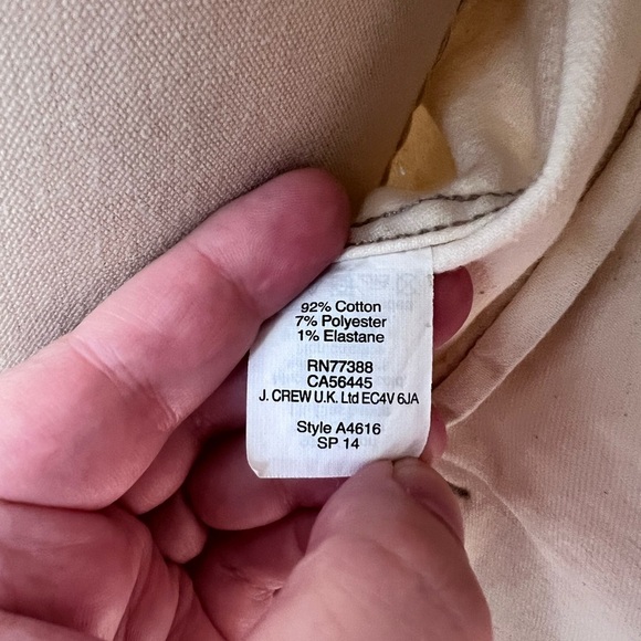 J. Crew. Black Label Denim Jacket in Ecru  Women's Off-White Jean Jacket Trucker - Picture 8 of 8